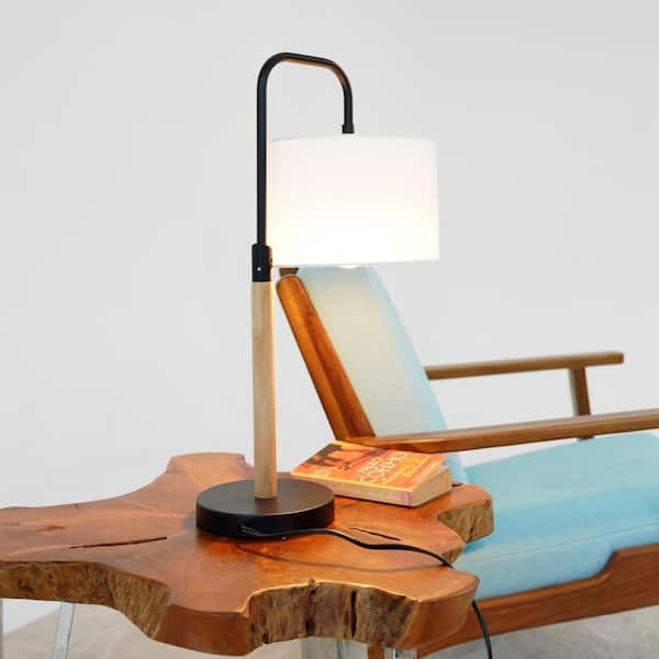 21 in. Black Metal Table Lamp Reading Lights Lamps for Bedroom, Small Modern Stylish Desk Lamp for Study Room and Office