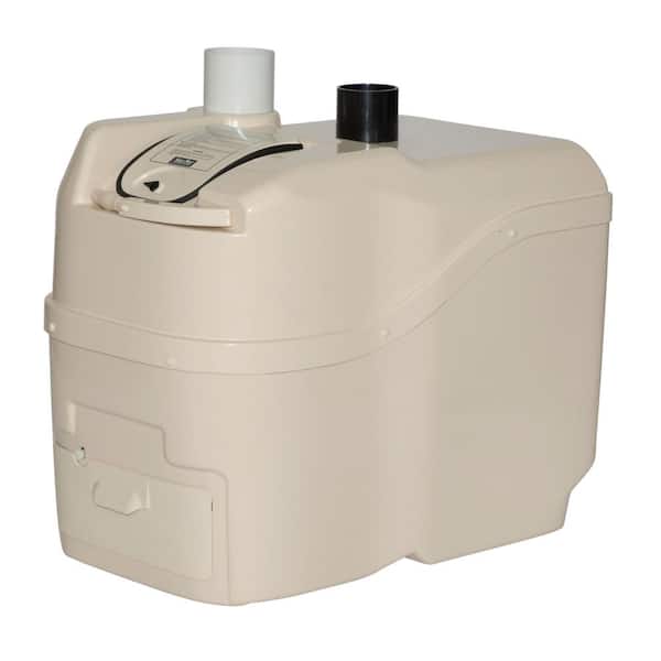 Sun-Mar Centrex 1000 Non-Electric Waterless Ultra Low Flush Central Composting Toilet System in Bone