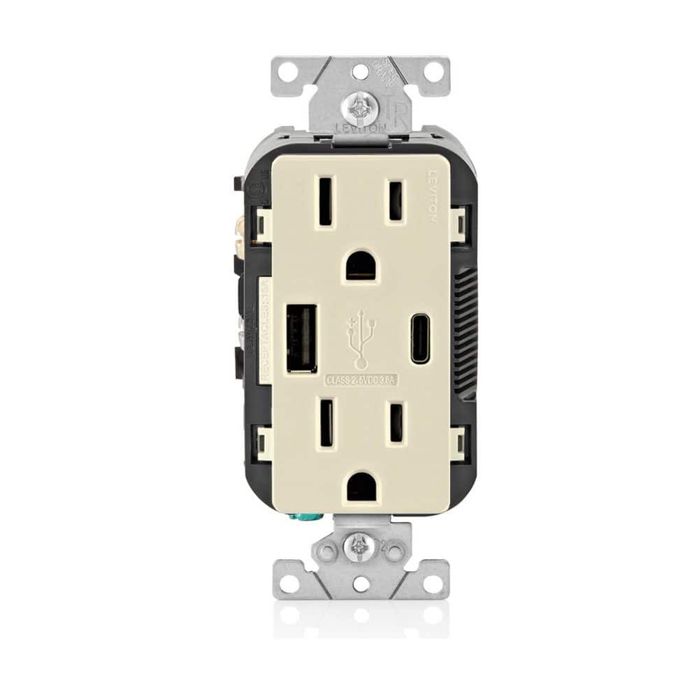 Decora Light Almond 15 Amp Tamper Resistant Duplex Outlet with 18-Watt USB-A + USB-C Charger, (1-Pack) BAC15-T price history on PriceWatchPro