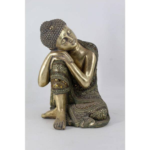Zaer Ltd. International 13.8 in. Tall in Gold Finish Polyresin