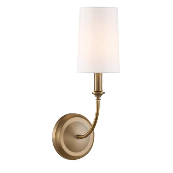 Crystorama Sylvan 1-Light Vibrant Gold Sconce