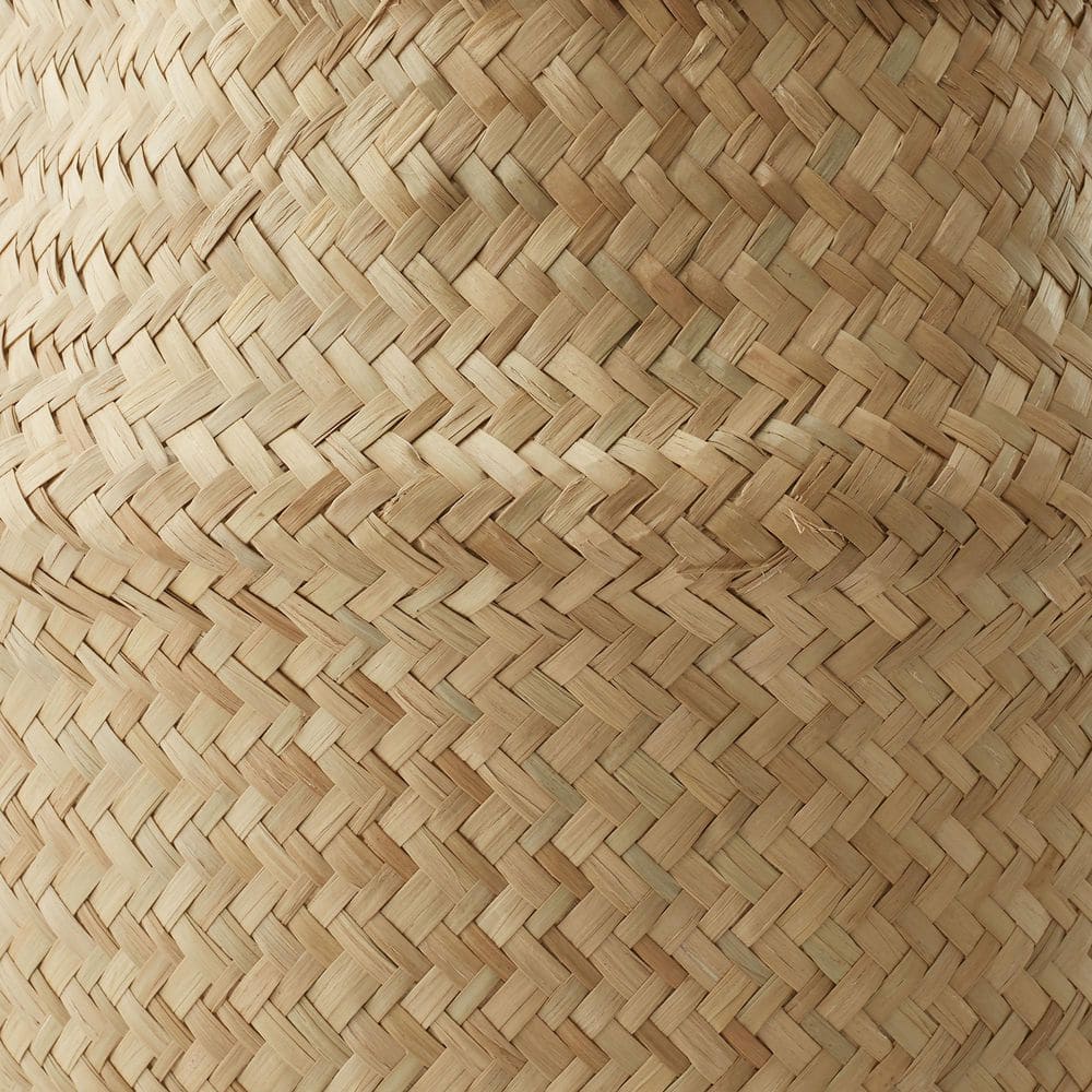 Medium Natural Woven Seagrass Belly Basket with Handles