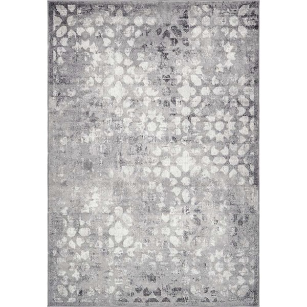 Unique Loom Sofia Larvotto Dark Gray 6' 0 x 9' 0 Area Rug
