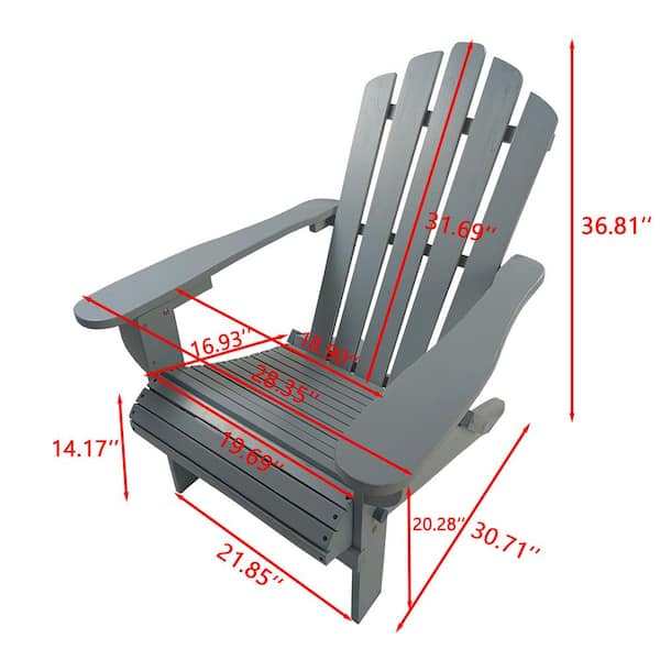 TANKY TRADING INC Outdoor or Indoor Wood Adirondack Chair