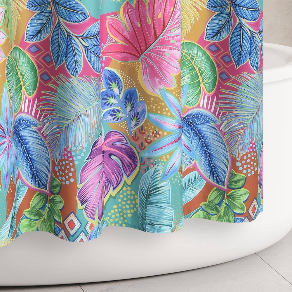 Hanalei Tropical Foliage Fabric Shower Curtain, 72" x 72"