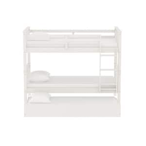 Walker Edison Furniture Company Solid Wood White Twin Bunk Bed with ...