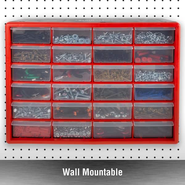Stalwart 5-Compartment Small Parts Organizer, Light Blue HW2200006 - The  Home Depot