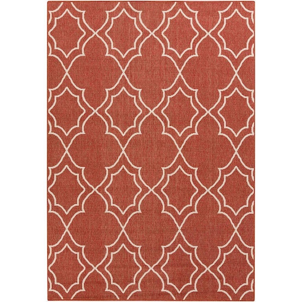 Livabliss Anderson Cherry 4 ft. x 6 ft. Indoor/Outdoor Patio Area Rug