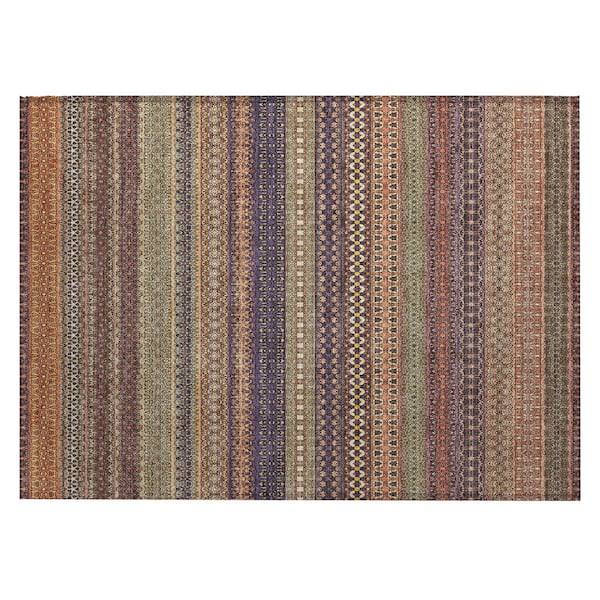Chantille ACN527 Paprika 1 ft. 8 in. x 2 ft. 6 in. Machine Washable Indoor/Outdoor Geometric Area Rug