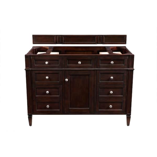 Brittany 47 in. W x 23 in.D x 32.8 in. H Single Vanity Cabinet Without Top in Burnished Mahogany