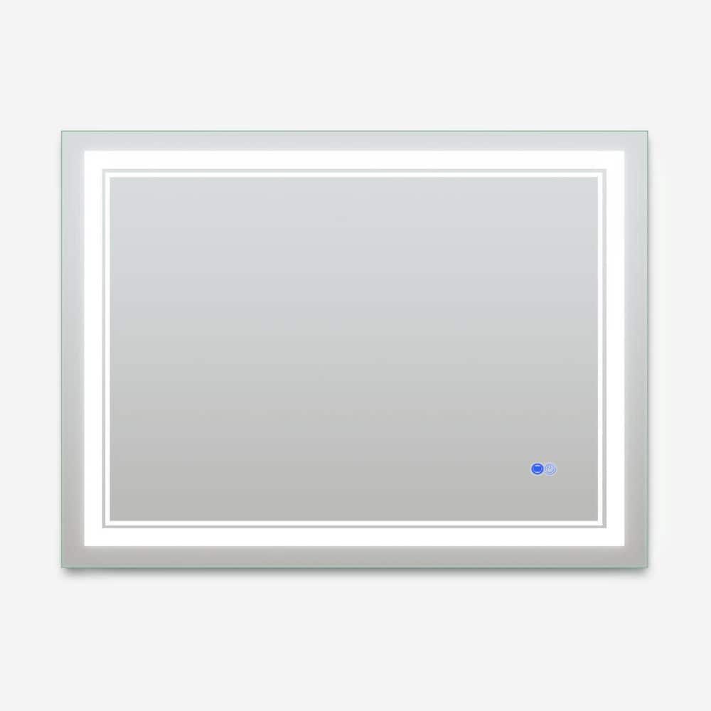 48 in. W x 40 in. H Rectangular Frameless Wall Bathroom Vanity Mirror with Anti-Fog LED Light price history on PriceWatchPro