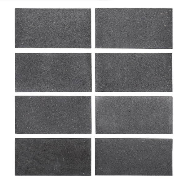 Jeffrey Court Basalt Gray 3 in. x 6 in. Honed Basalt Wall and Floor Tile (1 sq. ft./Pack)