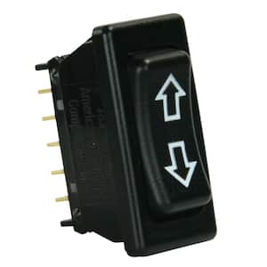 In-Line Terminal Switch DPDT - Square 5-Pin, Black