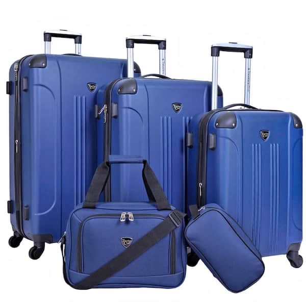 Travelers Club 5-Piece Hardside Rolling Vertical Luggage Collection with Bonus 14 in. Tote and 10 in. Travel Kit