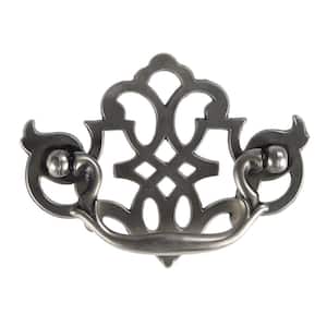 3 in. Center-to-Center Silver Stone Furniture Bail Pull