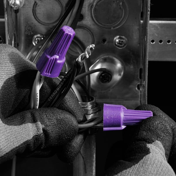 IDEAL Twister Al/Cu Purple Wire Connector, Bag of 2 30-1065S - The