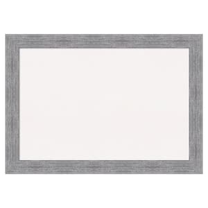Bark Rustic Grey White Corkboard 41 in. x 29 in. Bulletin Board Memo Board