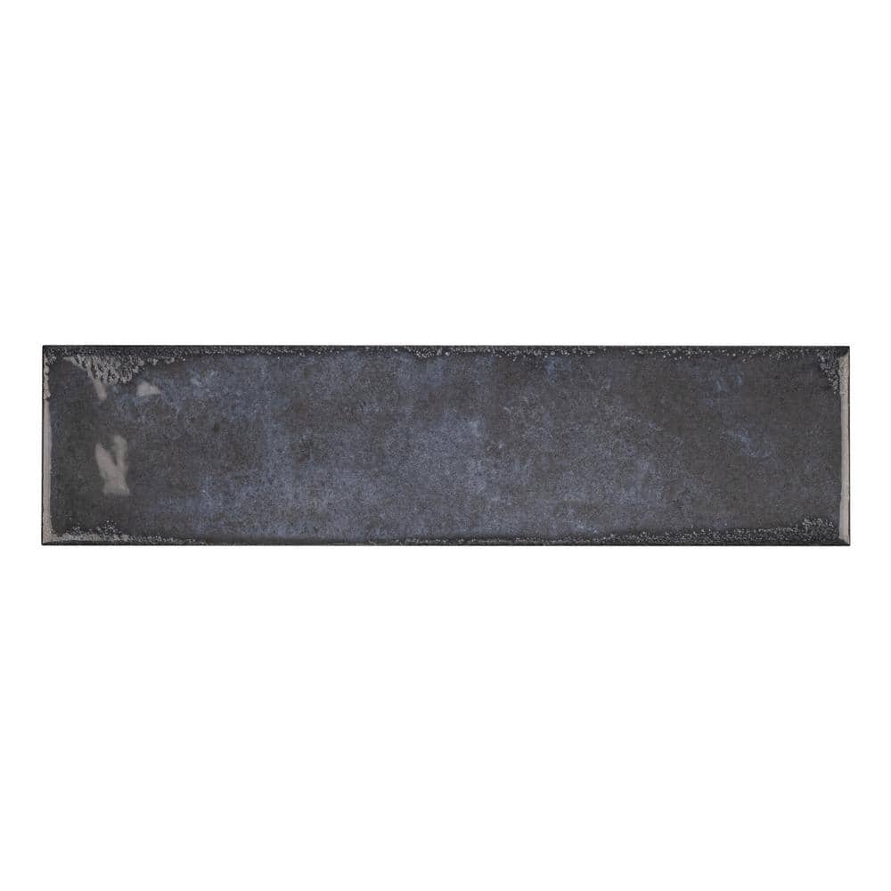 Azul Blue 3" x 12" Glossy Ceramic Subway Wall Tile