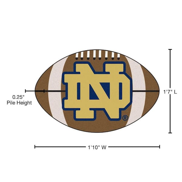 NCAA Notre Dame Fighting Irish Logo Brown 2 ft. x 3 ft. Specialty Area Rug