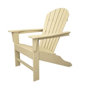 South Beach Sand Plastic Patio Adirondack Chair