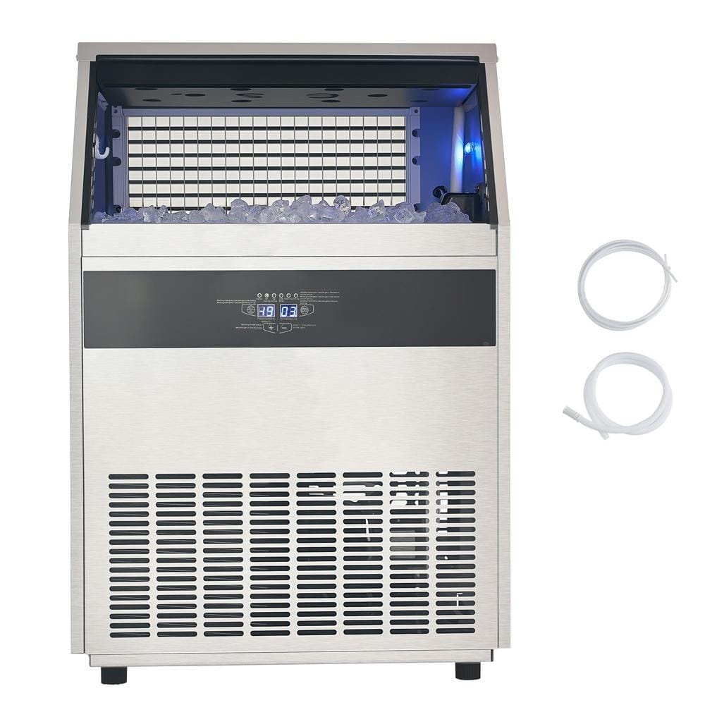 440 lb./24H Commercial Ice Machine Heavy Duty Ice Maker 130 lb. Storage Stainless Steel