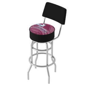 Colorado Avalanche Watermark 31 in. Red Low Back Metal Bar Stool with Vinyl Seat