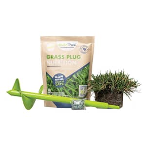 64-Count SodPods Zoysia Grass Plugs/SP Popwer Planter/NutriPod Bundle - Natural, Affordable Lawn Improvement