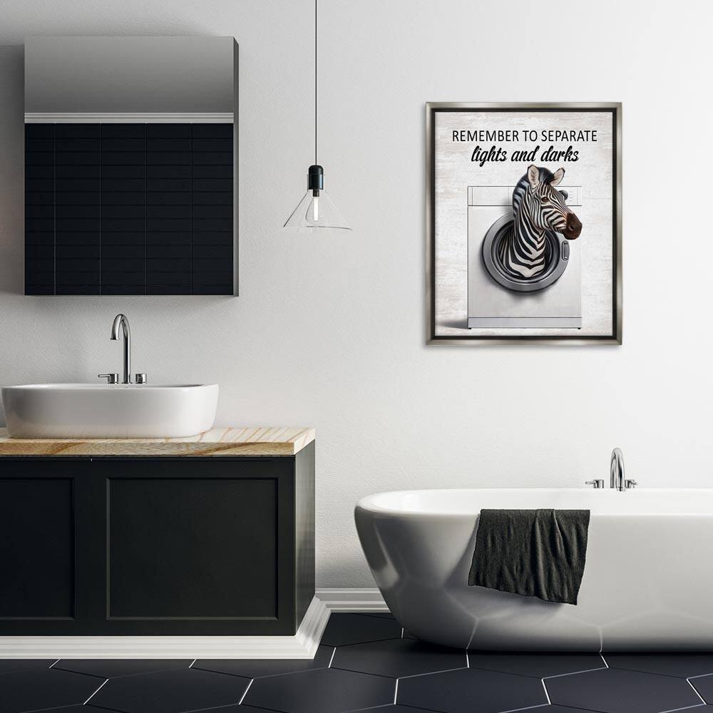 Separate Lights and Darks Laundry by Lettered and Lined Gray Floater Frame Typography Graphic Art Print 31 in. x 25 in. price history on PriceWatchPro