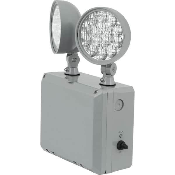 Progress Lighting PE2WL Collection 0-Watt Gray Integrated LED Emergency Light