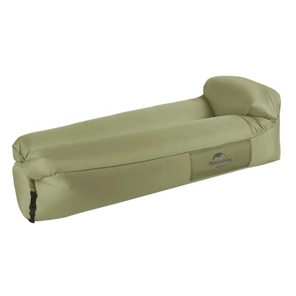 Cesicia Double-layer Pillow Type Lazy Inflatable Sofa in Avocado Green Camping Pad