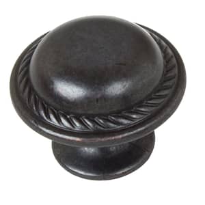 1-1/8 in. Dia Oil Rubbed Bronze Round Rope Cabinet Knobs (10-Pack)