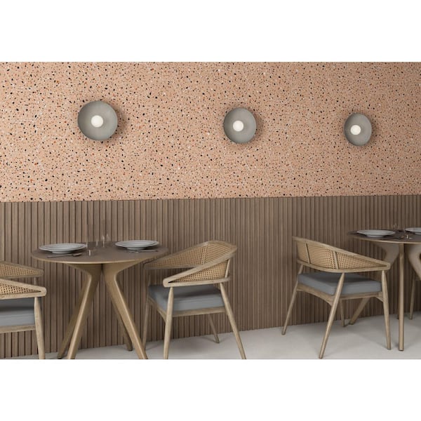 Kallisto Toma 8 in. x 9 in. Hexagon Terrazzo look Matte Porcelain Floor and Wall Tile Sample