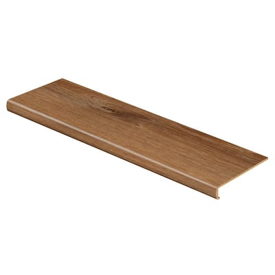 Burnt Oak/Auburn Wood 47 in. L x 12-1/8 in. W x 2-3/16 in. T Vinyl to Cover Stairs 1-1/8 in. to 1-3/4 in. Thick