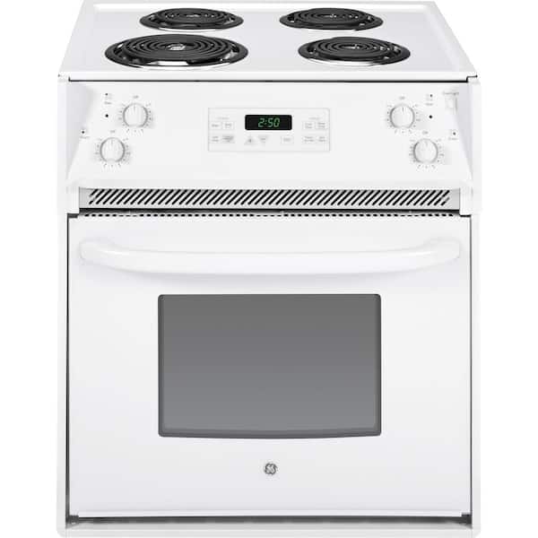 GE 27 in. Drop-In Electric Range with Self-Cleaning Oven in White