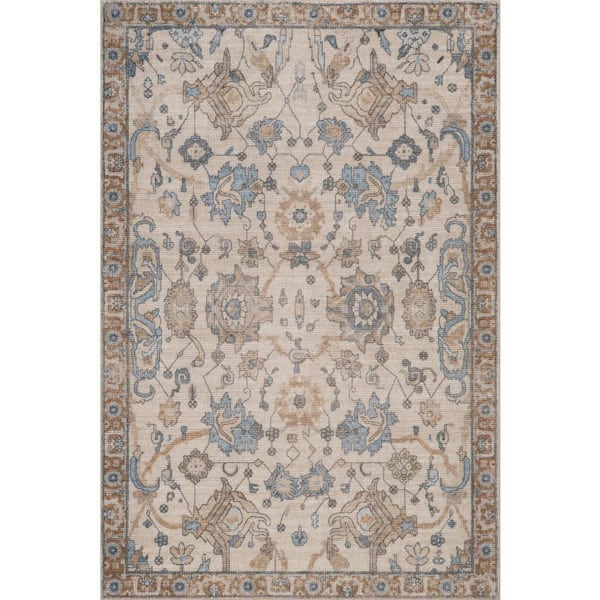 Tavi Hand Loomed Wool Ivory 5 ft. x 8 ft. Indoor Area Rug