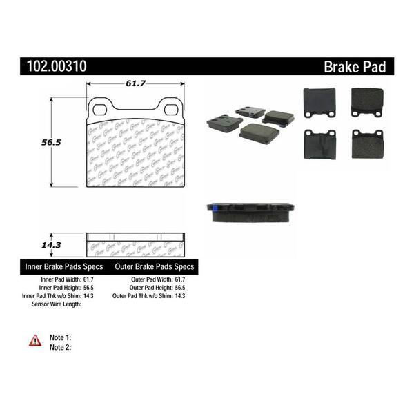 Centric Parts Disc Brake Pad Set