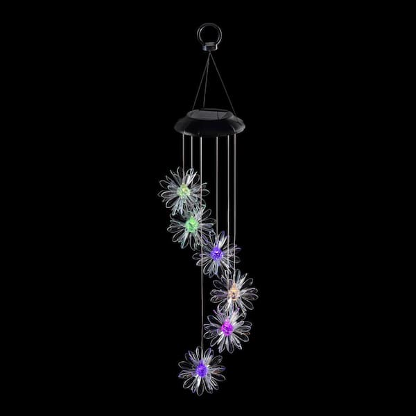LED Color-Changing Solar Powered Wind Chimes Windchime Lights Home Garden Decor