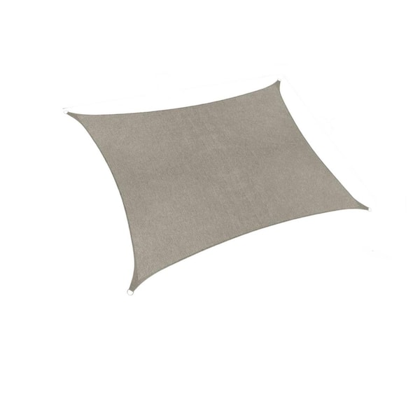 12 ft. x 12 ft. Heavy Duty Sun Shade Sail, UV-Resistant Breathable Canopy with Curved Edges for Patio, Lawn, Garden Gray