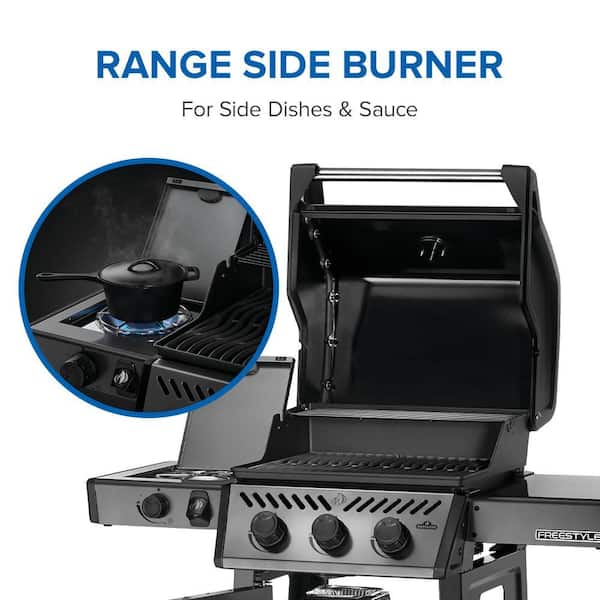 NAPOLEON Freestyle 365 3-Burner Propane Gas Grill with Range Side