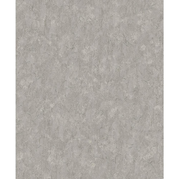 A-Street Prints Pliny Light Grey Distressed Texture Wallpaper Sample