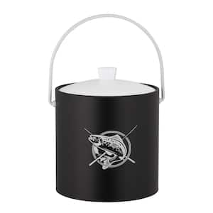 PASTIMES Fishin' 3 qt. Black Ice Bucket with Acrylic Cover