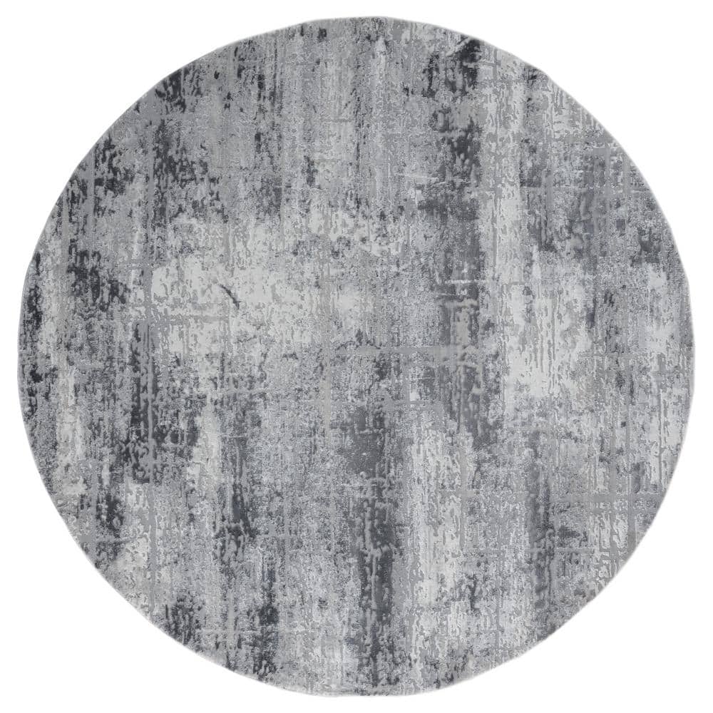 United Weavers Cascades Mazama Grey 7 ft. 10 in. x 7 ft. 10 in. Round