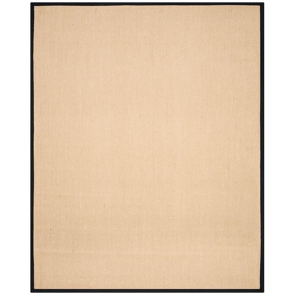 Natural Fiber 10 ft. x 14 ft. Maize/Black Solid Area Rug