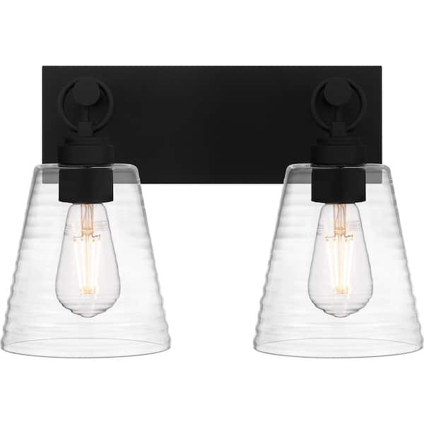 Quoizel Dacosta 15 in. 2 Light Earth Black Vanity Light