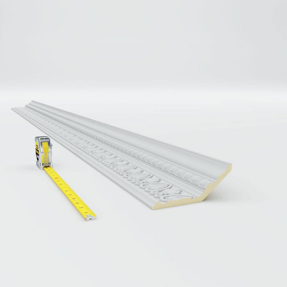 Kirke 94.5" White Polyurethane Crown Moulding