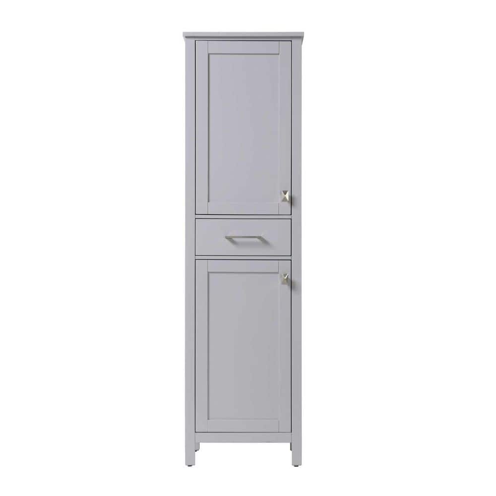 20 in. W x 18 in. D x 72 in. H Gray Freestanding Linen Cabinet