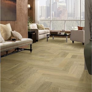 Rodeo Drive Prada White Oak 1/2 in. T X 5 in. W  Wire Brushed Engineered Hardwood Flooring (27.9 sq.ft./case)