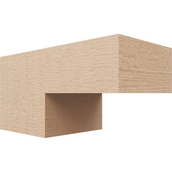 Ekena Millwork 7 in. x 7 in. x 14 in. Wide Chapel Hill Rough Cedar Woodgrain TimberThane Corbel, Primed Tan