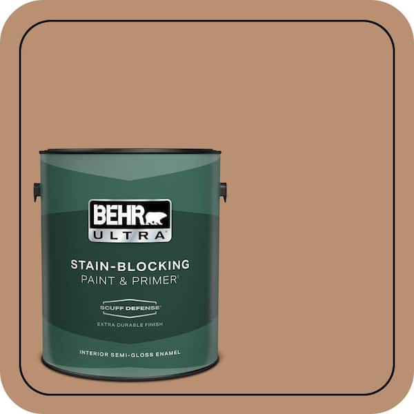 BEHR ULTRA 1 gal. #S230-5 Sugar Maple Extra Durable Semi-Gloss Enamel Interior Paint & Primer