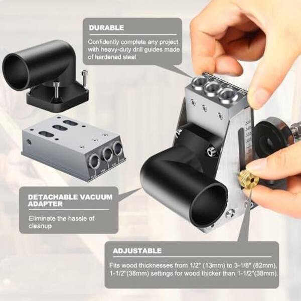 シーツール seatool canon HV10 ハウジング Wグリップトレー付 All-Metal Pocket Hole Jig Kit with Detachable Vacuum Adapter for
